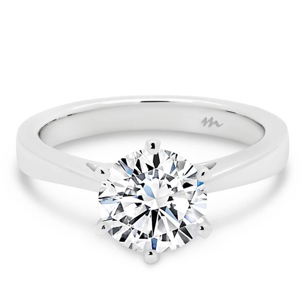 Taylor 7.5-8.0 round engagement ring with delicate band