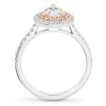 2-row micro pave halo on thin prong set half band