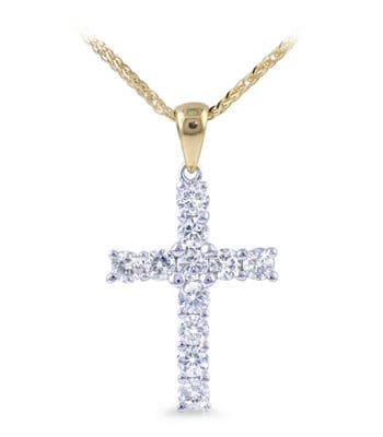 Gabrielle 2.5 cross pendant featuring Lab Grown Diamonds