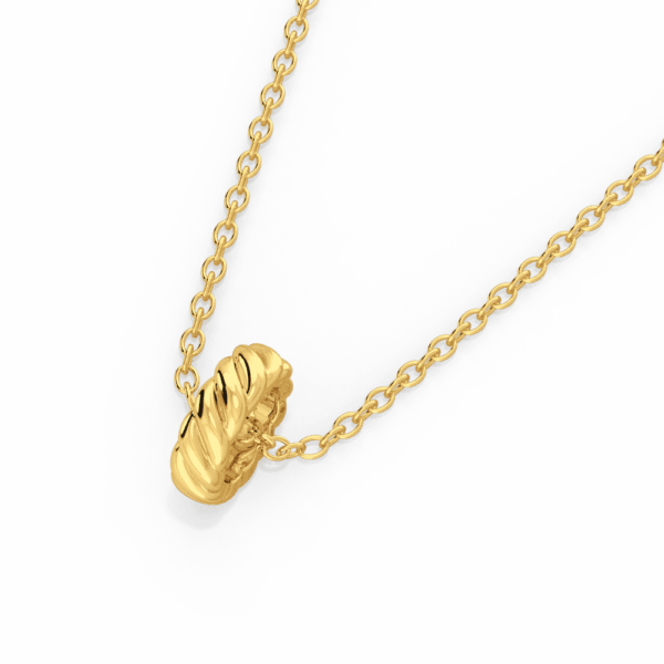 Sloane Close Up Yellow Gold Lab Grown Diamond Rondelle Pendant