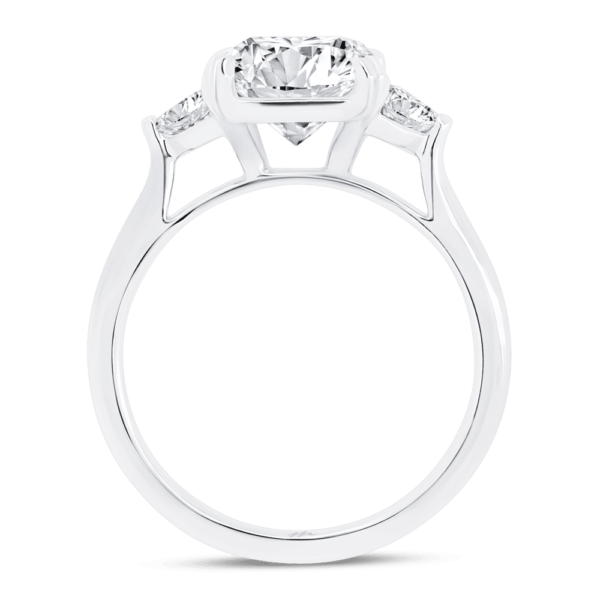 Allegra Radiant Side White Gold Lab Grown Diamond Trilogy Ring