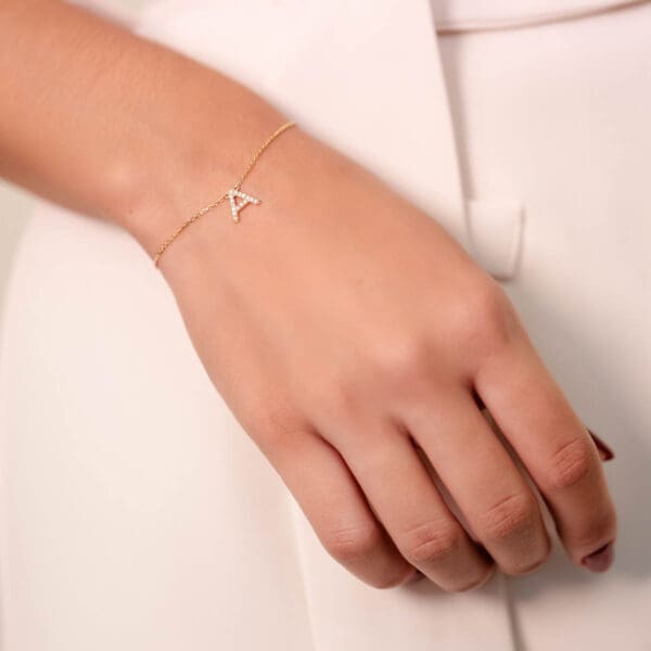 Small Initial 18K Rose Gold A