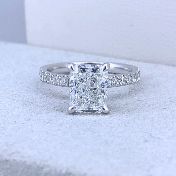 James B. Custom1.51ct Radiant Lab Grown Diamond18K White Gold