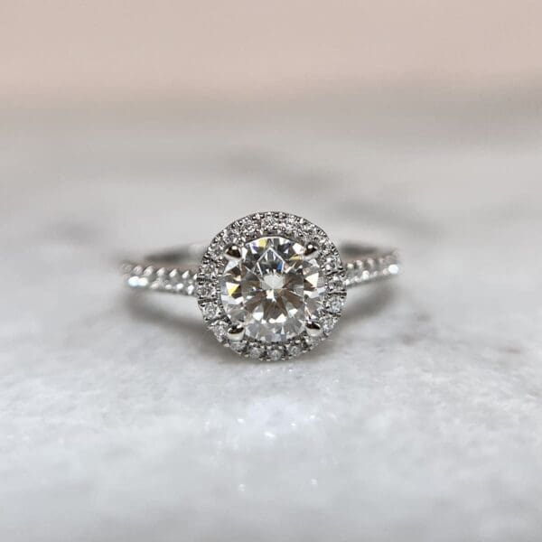 John B. Custom6.5mm Round MoissanitePlatinum