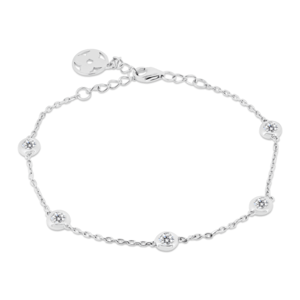 Lara 3.0 Moissanite Single-strand bezel set bracelet