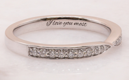 Script Engraving Wedding Ring Pd