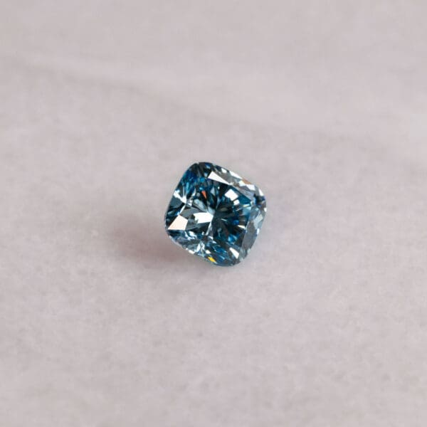 3.26Ct Fancy Vivid Blue Cushion Cut Lab Grown Diamond