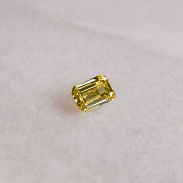 2.03Ct Fancy Intense Yellow Emerald Cut Lab Grown Diamond