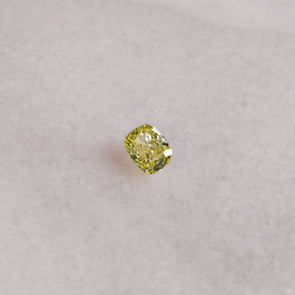 1.50Ct Fancy Yellow Modified Cushion Cut Lab Grown Diamond