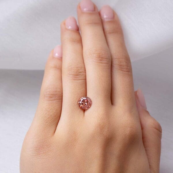 2.05Ct Fancy Vivid Pink Round Cut Lab Grown Diamond