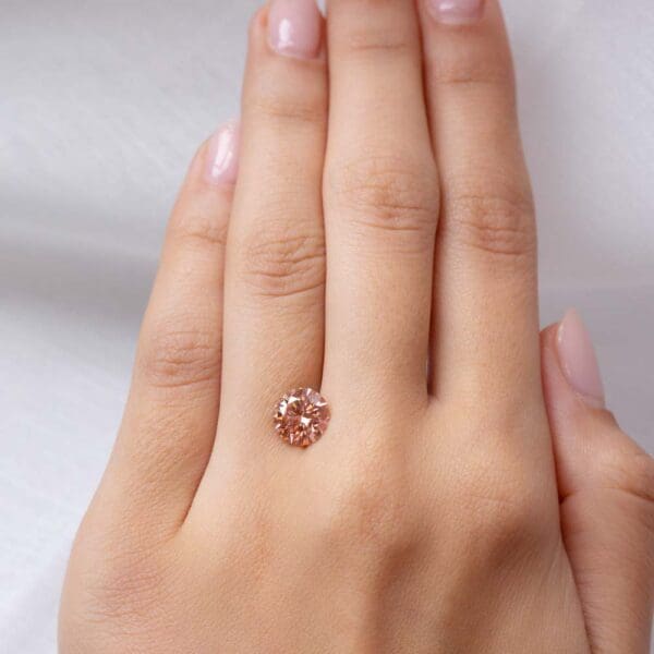 2.18Ct Fancy Vivid Pink Round Cut Lab Grown Diamond